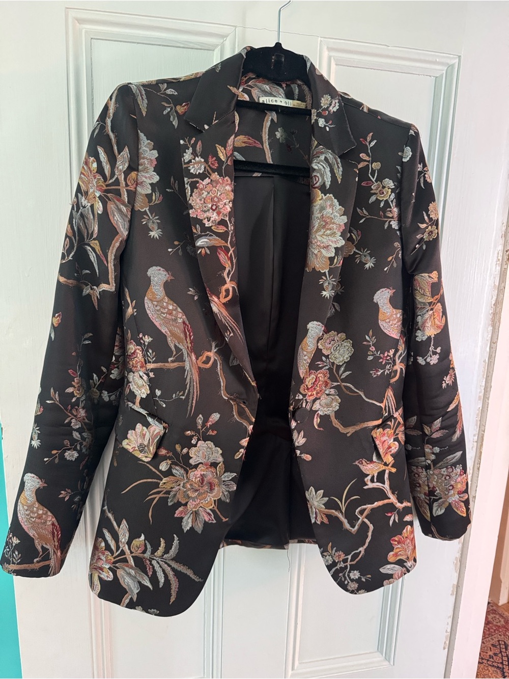 Alice + Olivia Macey Floral Single Button Blazer - Picture 3 of 8